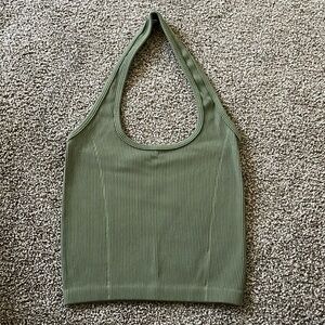 Green halter top